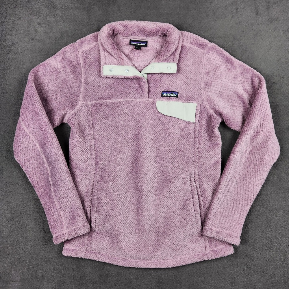 Patagonia Re-Tool Snap-T Fleece Pullover Womens Medium Verbena Purple 25443